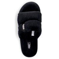 Puma Damen Hausschuh Fluff Solo schwarz pl&uuml;sch