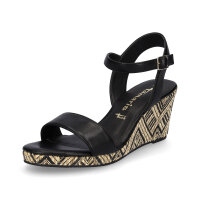 Tamaris Damen Keil Sandalette schwarz