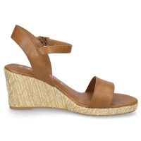 Tamaris Damen Keil Sandalette cognac