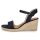 Tamaris Damen Keil Sandalette navy blau