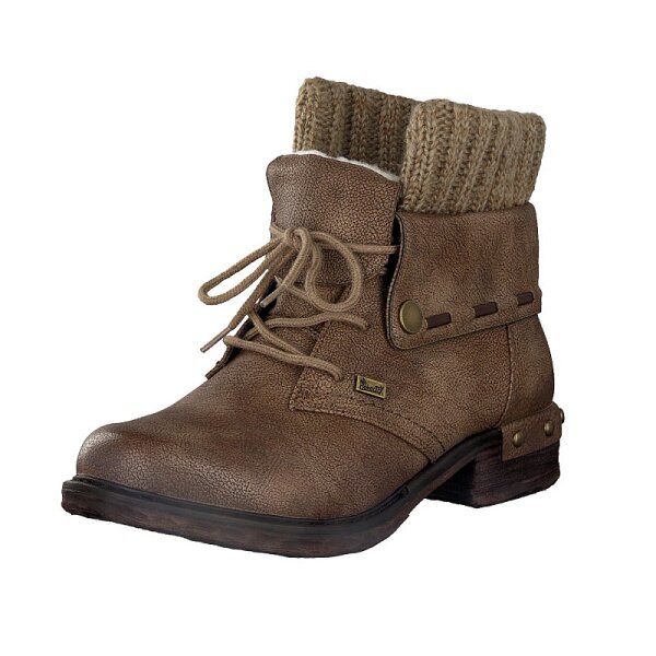 Rieker Damen Schn&uuml;rboot braun