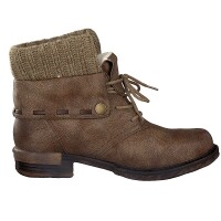 Rieker Damen Schn&uuml;rboot braun