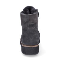 Waldläufer Damen Leder Schnürboot grau
