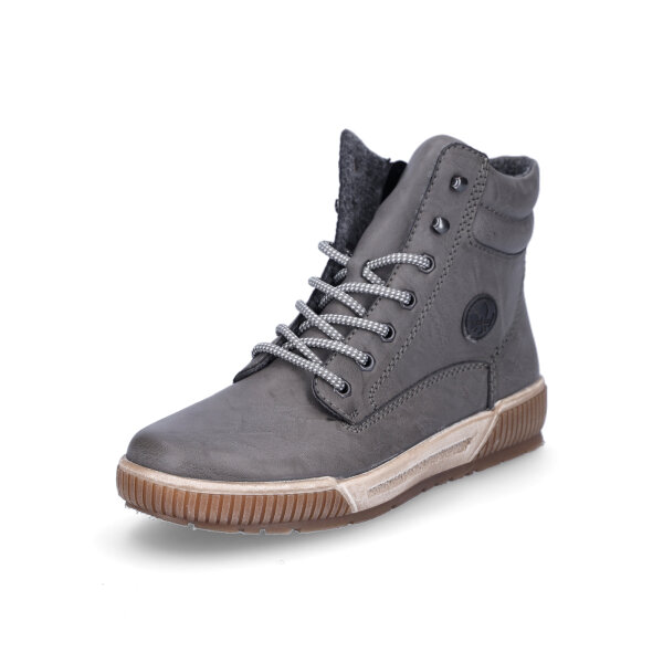 Rieker Damen Schn&uuml;rboot grau