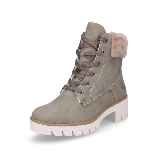 Rieker Damen Schn&uuml;rboot gr&uuml;n