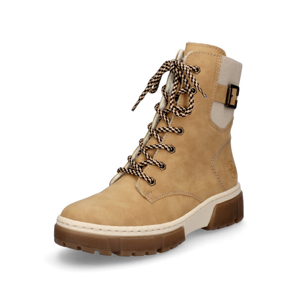 Rieker Damen Schn&uuml;rboot beige