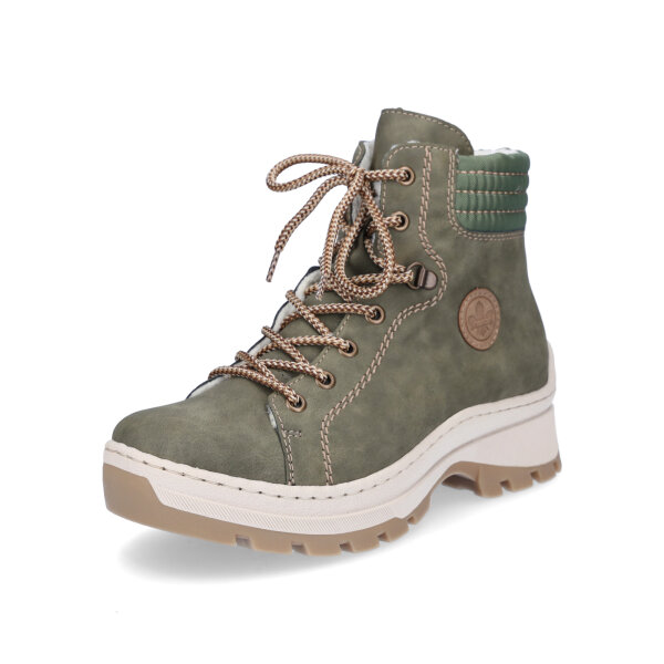 Rieker Damen Schn&uuml;rboot gr&uuml;n