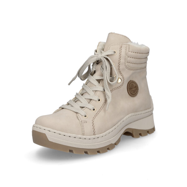 Rieker Damen Schn&uuml;rboot beige