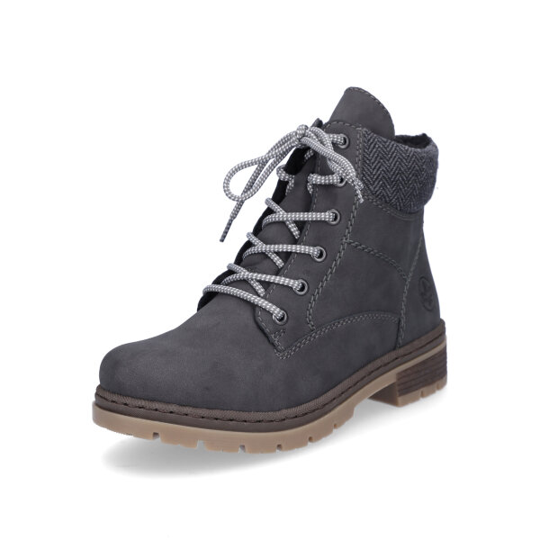 Rieker Damen Schn&uuml;rboot grau