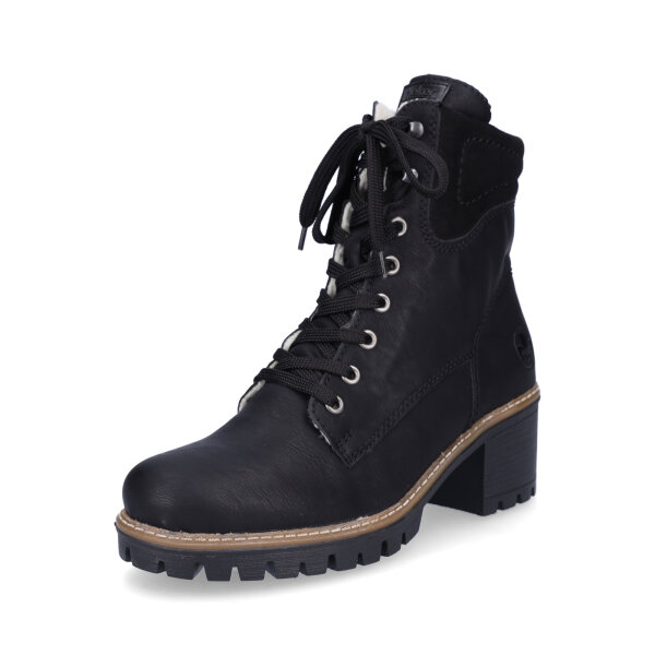 Rieker Damen Schn&uuml;rstiefelette schwarz