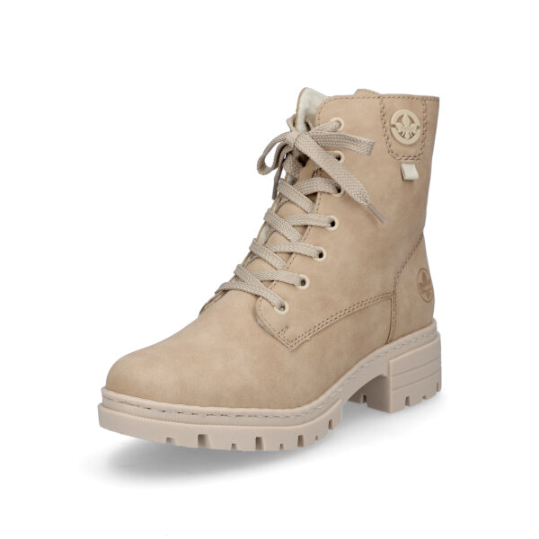 Rieker Damen Schn&uuml;rboot beige