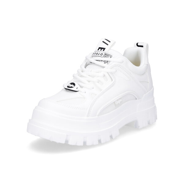 Buffalo Damen Plateau Sneaker Aspha Hyb wei&szlig;