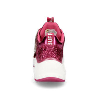 Buffalo Damen Chunky Sneaker Binary Glitter pink