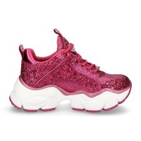Buffalo Damen Chunky Sneaker Binary Glitter pink