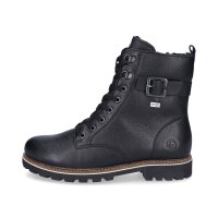Remonte Damen Leder Schnürboot schwarz