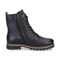 Remonte Damen Leder Schn&uuml;rboot schwarz